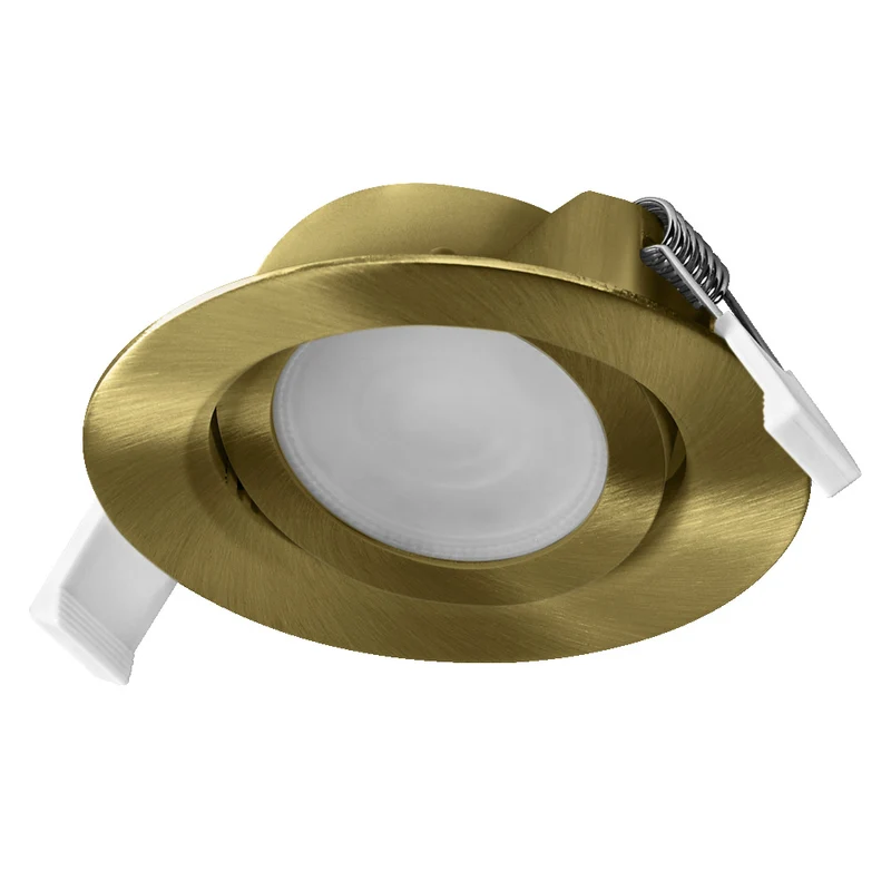OSRAM LED Spot Recess Einbaustrahler Set CCT schwenkbar 4.9W 120° Grünmessing ⌀75 mm