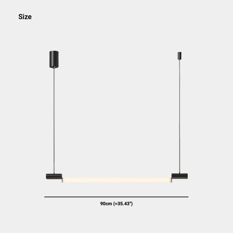 Pendant Light Linear Horizontal Strip LED, Black / Gold