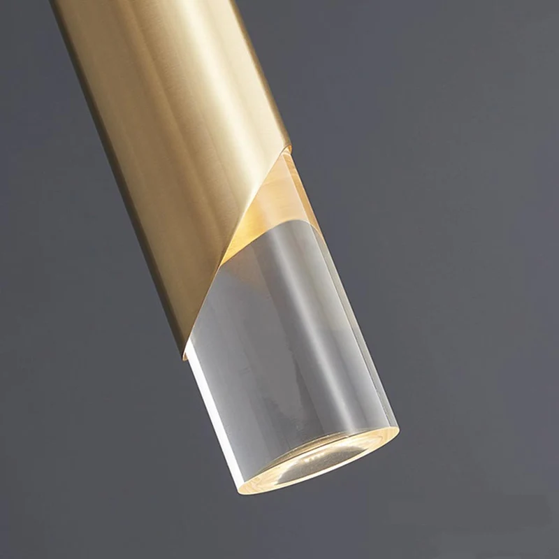 Pendant Light Minimalist Small Brass Cylinder, Black / Gold