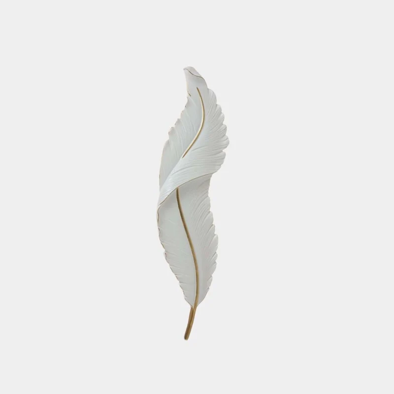 Wall Sconce Lamp Modern Resin Feather LED Dimmable, 4 Colors