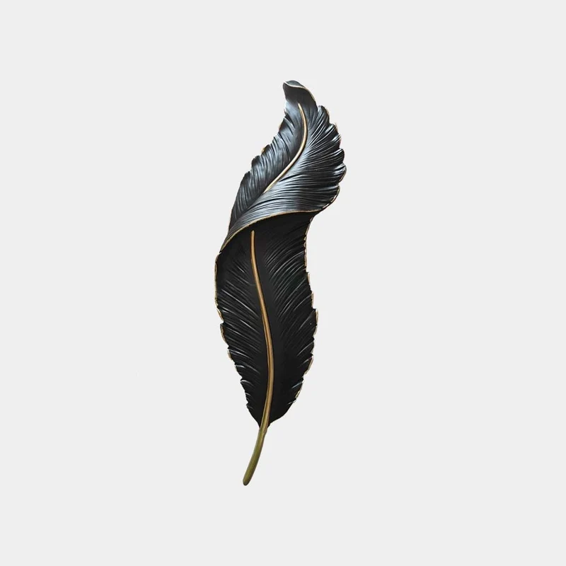 Wall Sconce Lamp Modern Resin Feather LED Dimmable, 4 Colors