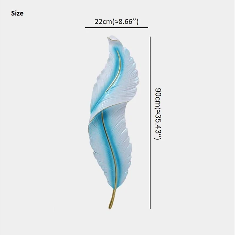 Wall Sconce Lamp Modern Resin Feather LED Dimmable, 4 Colors