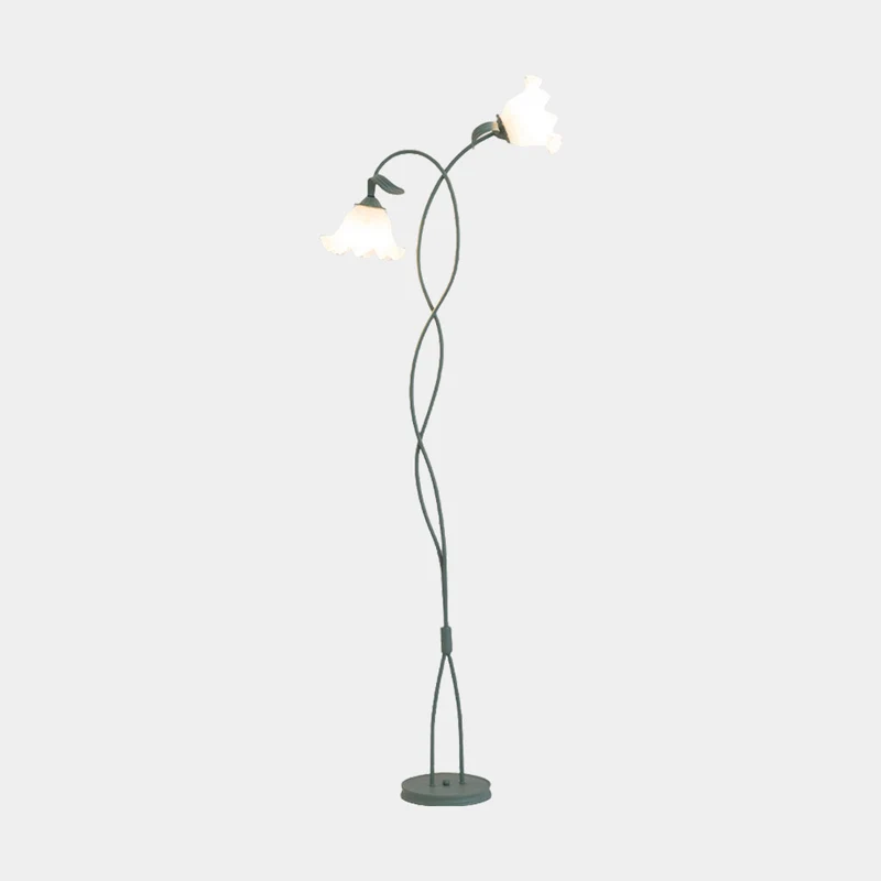 Floor Lamp Decorative Green Spiral Acrylic Flower Lily of the Valley