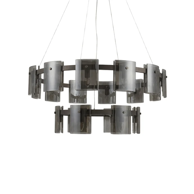 Moderne quadratische Glas-Hängelampe für Wohnzimmer – Célestair