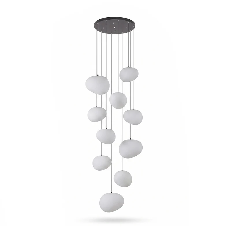 Moderne Pendelleuchte aus Legierung für Wohnzimmer – Heliora