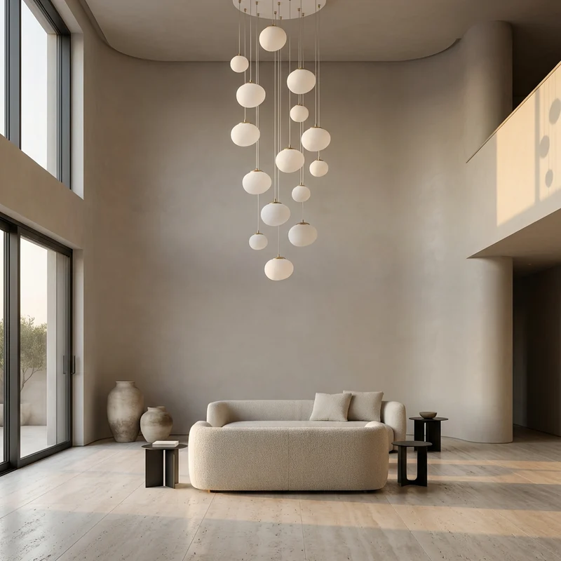 Moderne Pendelleuchte aus Legierung für Wohnzimmer – Heliora