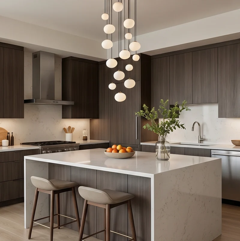 Moderne Pendelleuchte aus Legierung für Wohnzimmer – Heliora