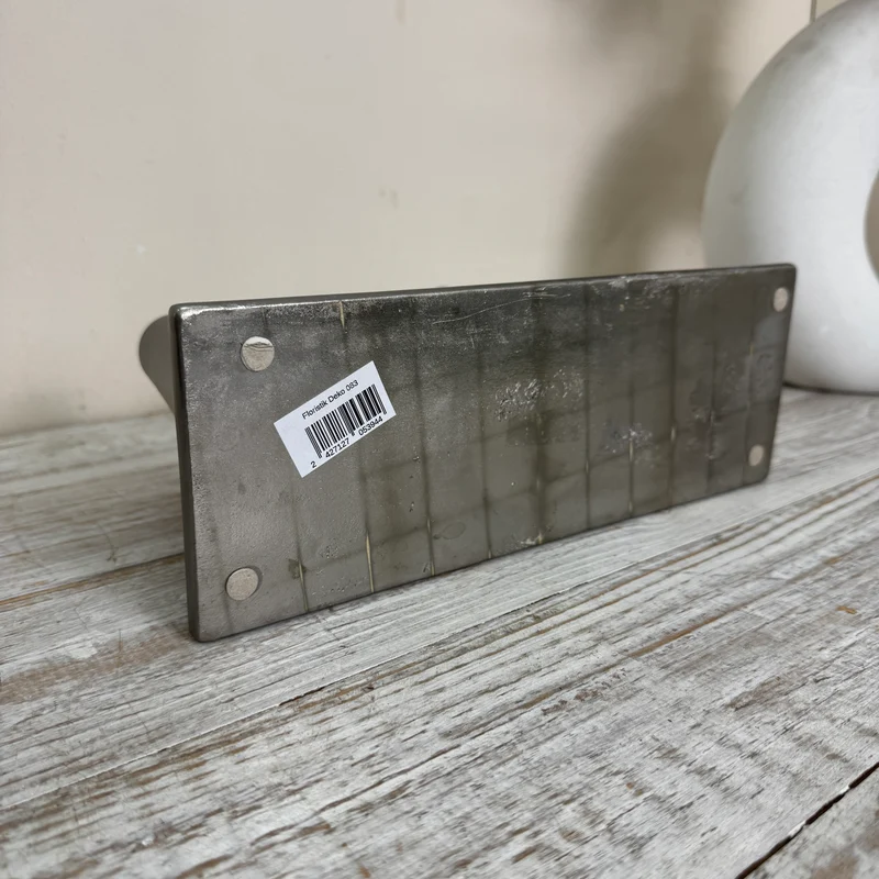 Mehrfach-Vase 4 Öffnungen Röhrenvase Tischdeko Metall Silber Vase Gebraucht