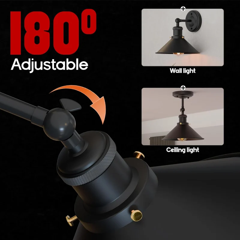 Verstellbare Retro Wand & Deckenhalterung 180° Gelenk ~3737