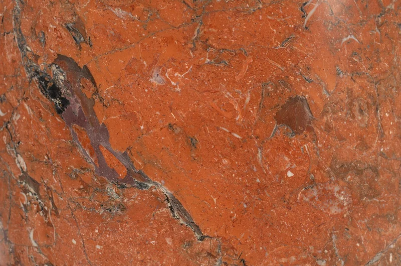 Casa Padrino Luxus Pflanzgefäß Ø 46 x H. 70 cm - Großes rundes Pflanzgefäß und Bodenvase Caliza aus hochwertigem Java Rosso Marmor - Luxus Deko Accessoires