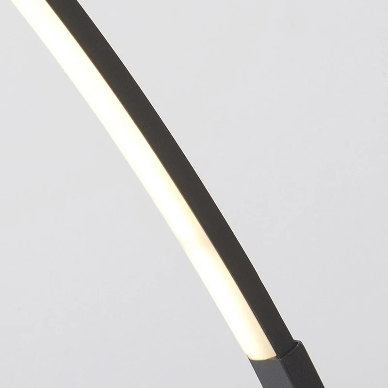 Floor Lamp Minimalist Arc Dimmable LED, Black / White
