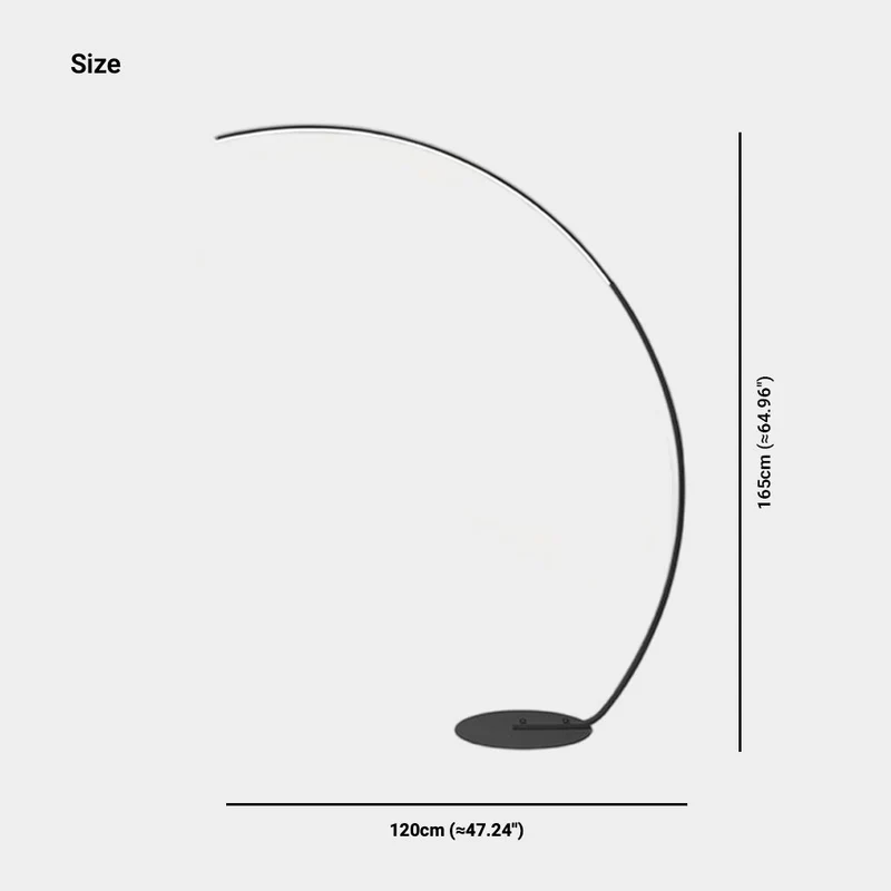 Floor Lamp Minimalist Arc Dimmable LED, Black / White