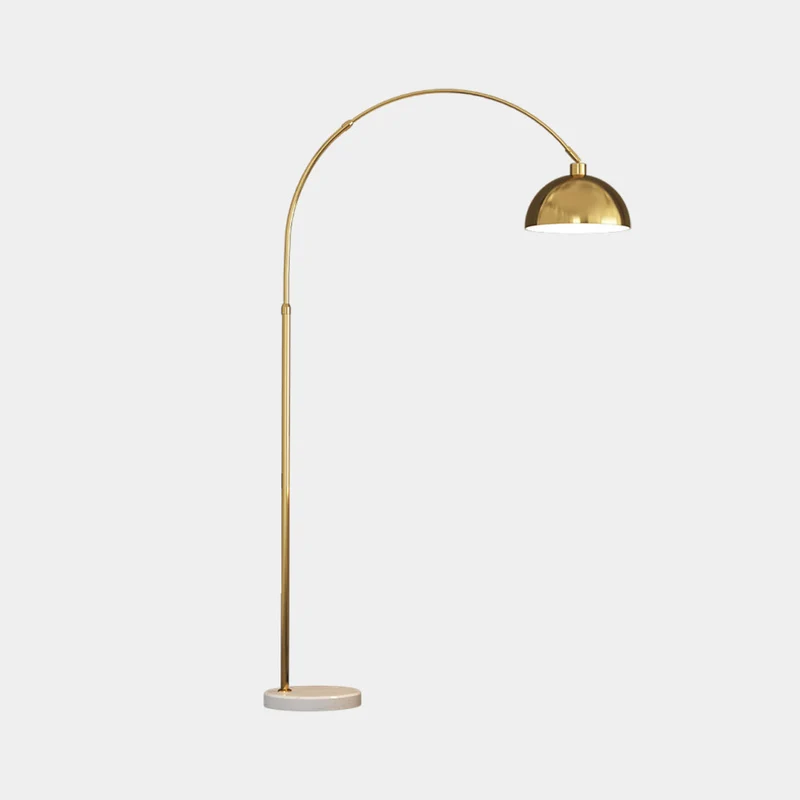Floor Lamp Modern Arch Fishing Pole Dome, Black / Gold