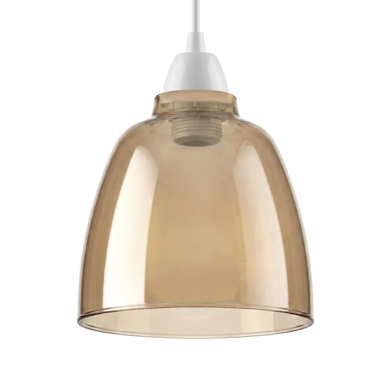 Moderne Retro E27-Glasschirm | Bernstein Ersatzglas Ø 14,5 - h 15,5~3689