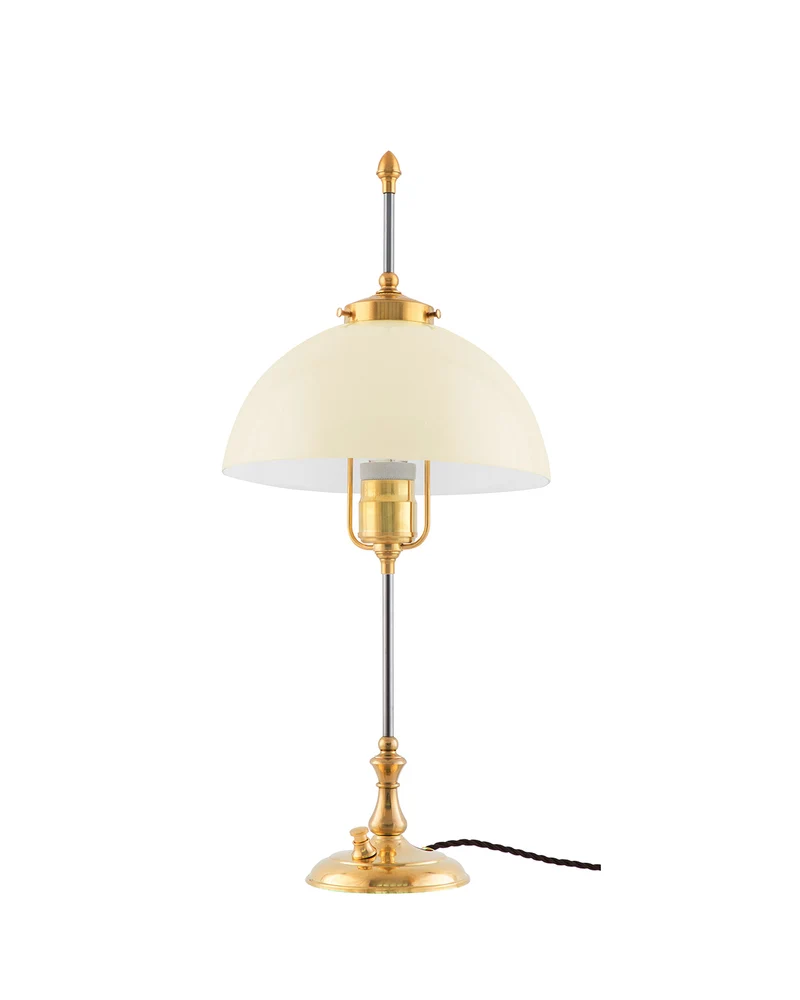 Bordslampa - Swedenborg mässing, benvit skärm