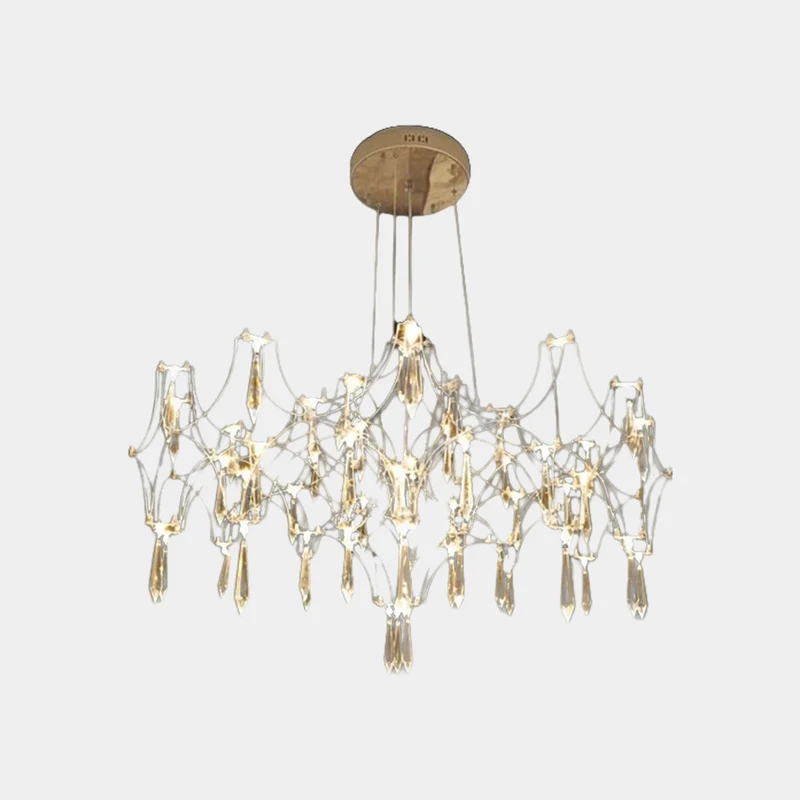 Chandelier Luxury Starry Firefly Mira Crystal LED, Chrome / Gold