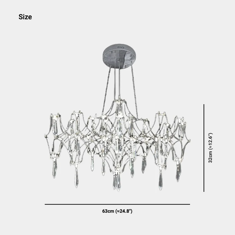 Chandelier Luxury Starry Firefly Mira Crystal LED, Chrome / Gold