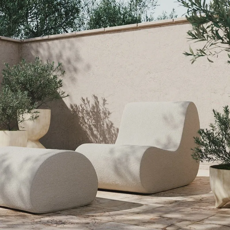 Rouli Set Sessel und Pouf off-white - fermLIVING