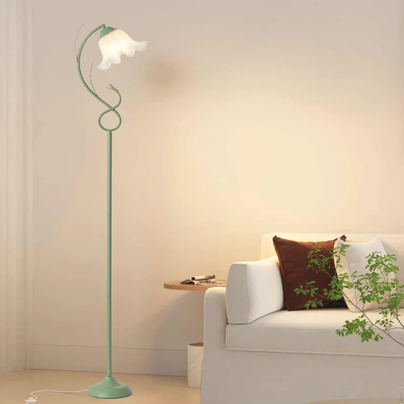 Floor Lamp Cream Acrylic Flower Lily of the Valley, 3 Colors
