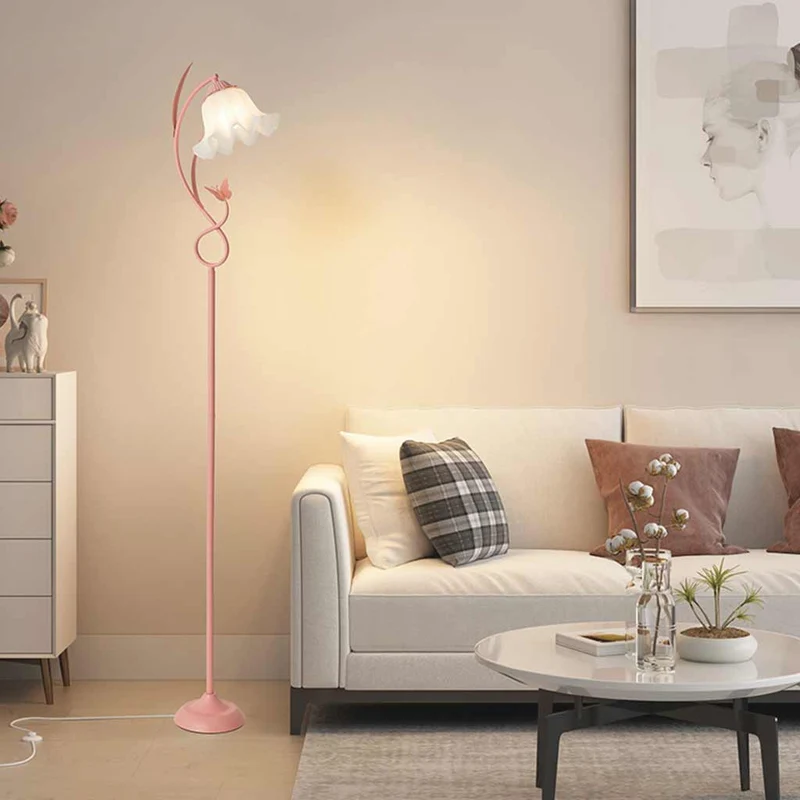 Floor Lamp Cream Acrylic Flower Lily of the Valley, 3 Colors
