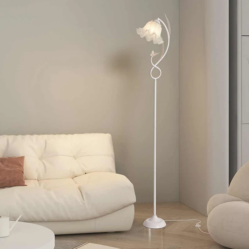 Floor Lamp Cream Acrylic Flower Lily of the Valley, 3 Colors