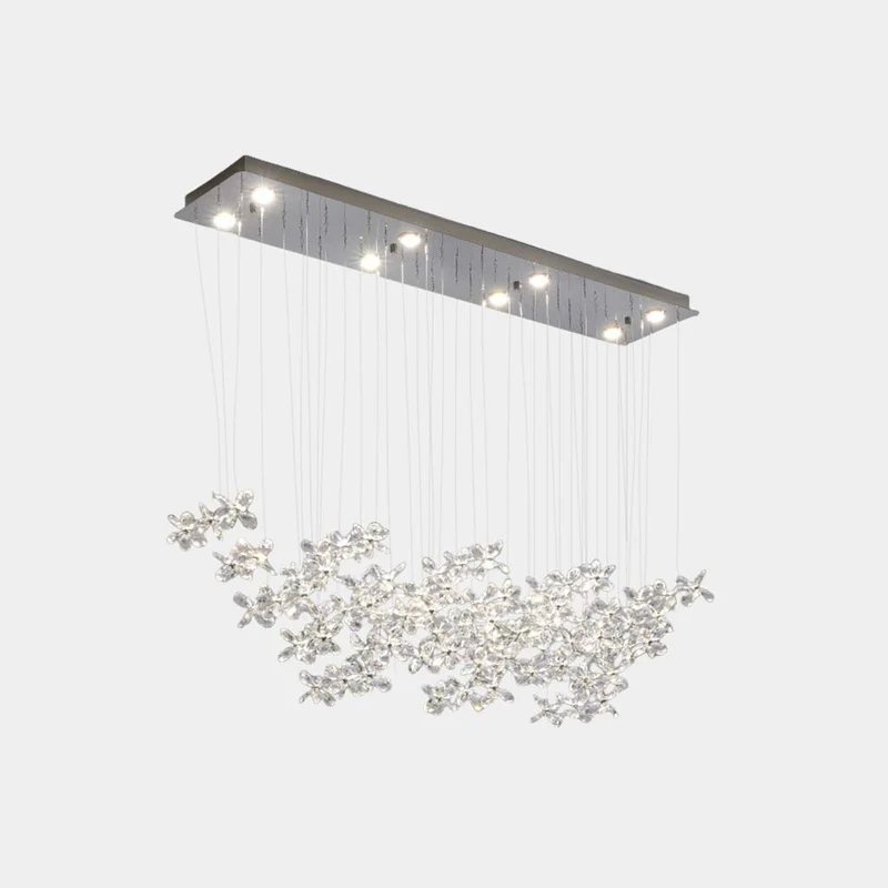 Ceiling Light Chandelier Luxury Crystal Butterfly LED