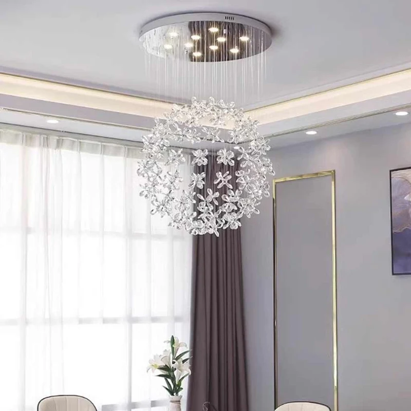 Ceiling Light Chandelier Luxury Crystal Butterfly LED