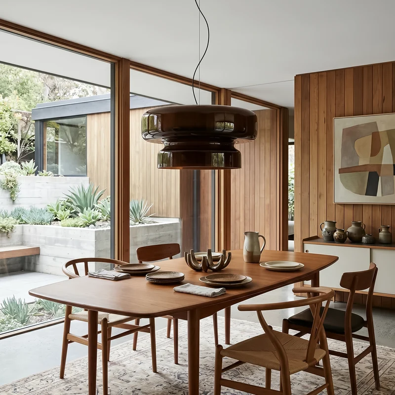 Bunte Glas-Pendelleuchte für Esszimmer – Armoniela