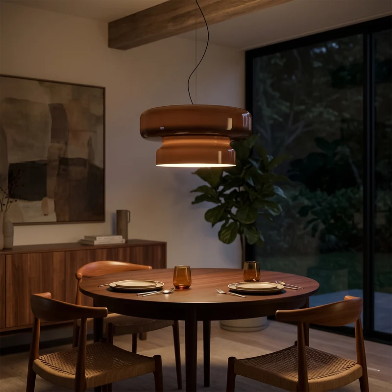 Bunte Glas-Pendelleuchte für Esszimmer – Armoniela