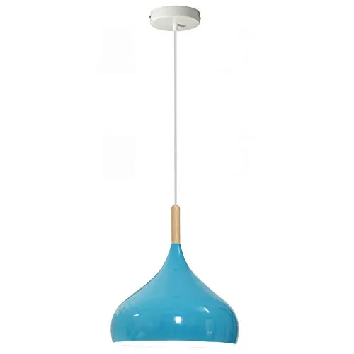 Skandinavische Pendelleuchte aus Holz & Metall Moderne Kücheninsel E27 ~3796