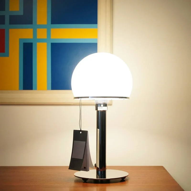 Nordische Design-Schreibtischlampe aus Glas und Metall – Orinox