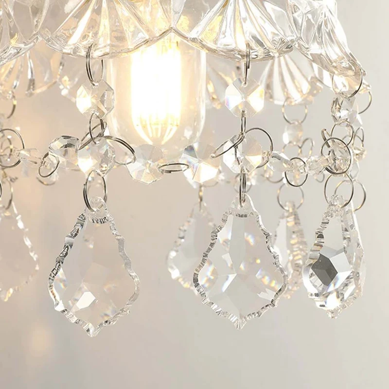 Wall Sconce Light French Luxury Bright Brass Crystal Tassel