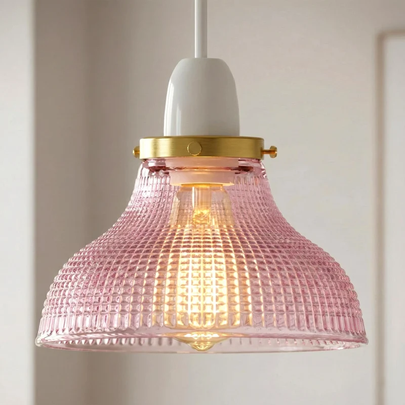 Lila Glaslampenschirm im Vintage-Stil für lampen~3759