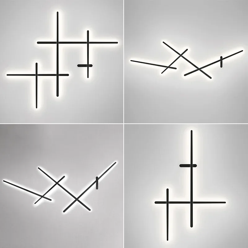 Minimalistische LED-Wandleuchte Schwarz oder Weiß für Wohnzimmer – Néoléa