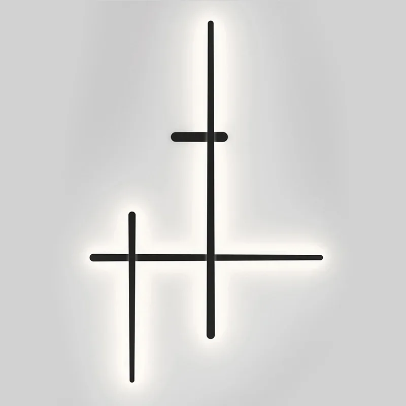 Minimalistische LED-Wandleuchte Schwarz oder Weiß für Wohnzimmer – Néoléa