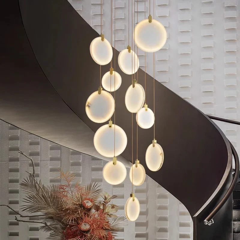 Moderne LED-Hängeleuchte aus Acryl für Wohnzimmer – Thaliona