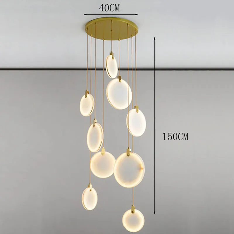 Moderne LED-Hängeleuchte aus Acryl für Wohnzimmer – Thaliona