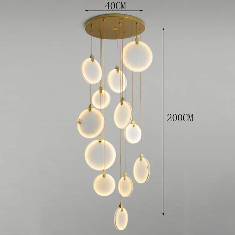 Moderne LED-Hängeleuchte aus Acryl für Wohnzimmer – Thaliona