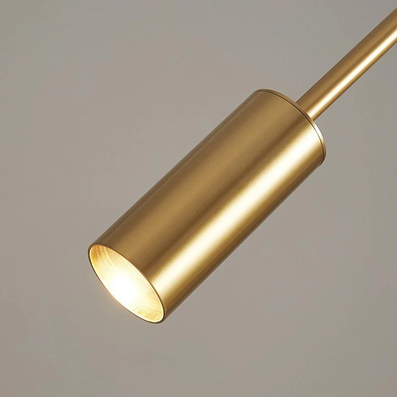 Floor Lamp Minimalist Brass LED Spotlight, Black / Gold