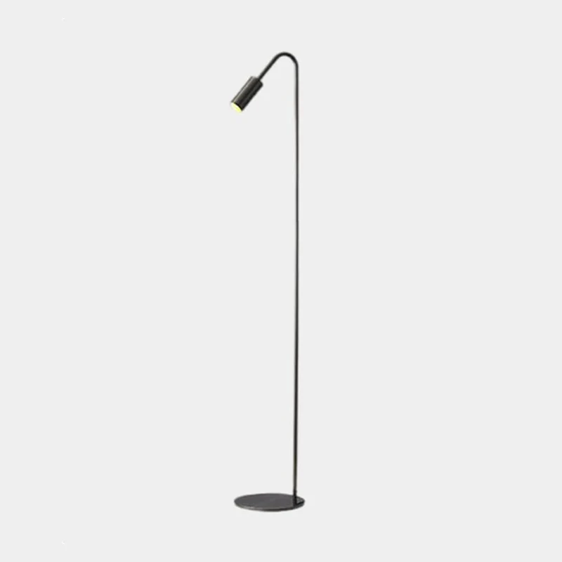 Floor Lamp Minimalist Brass LED Spotlight, Black / Gold