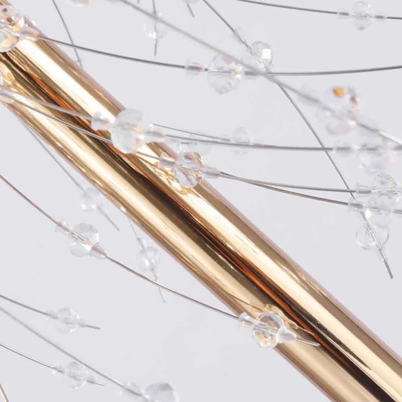Floor Lamp Gorgeous Crystal Dandelion, Gold / Silver