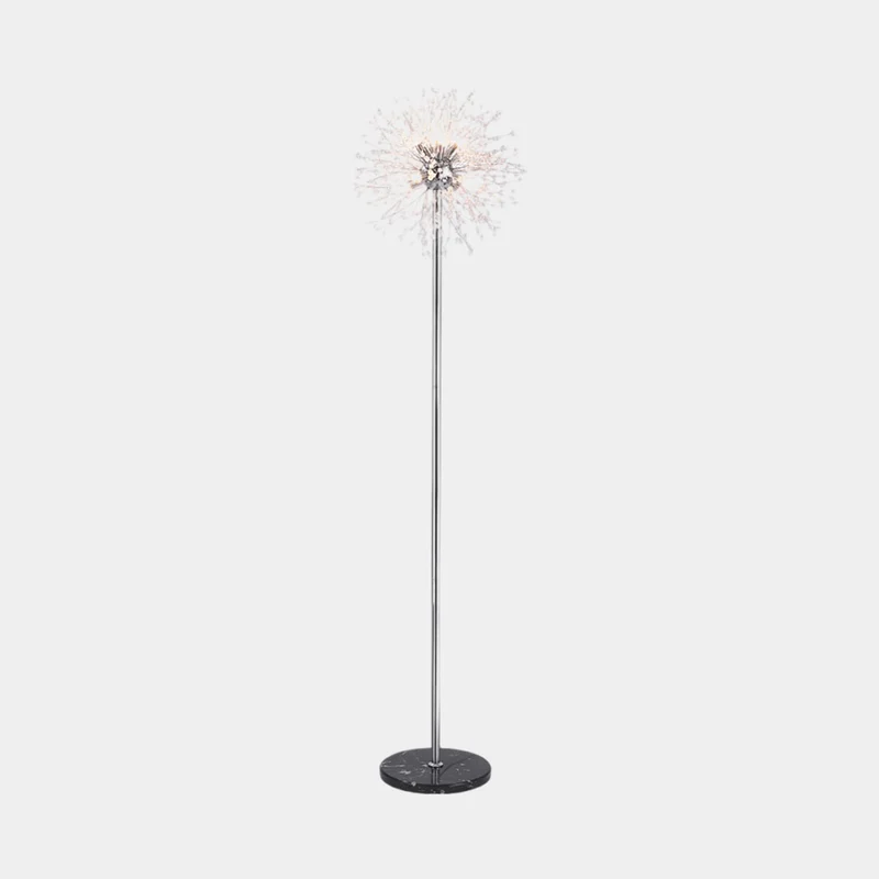 Floor Lamp Gorgeous Crystal Dandelion, Gold / Silver