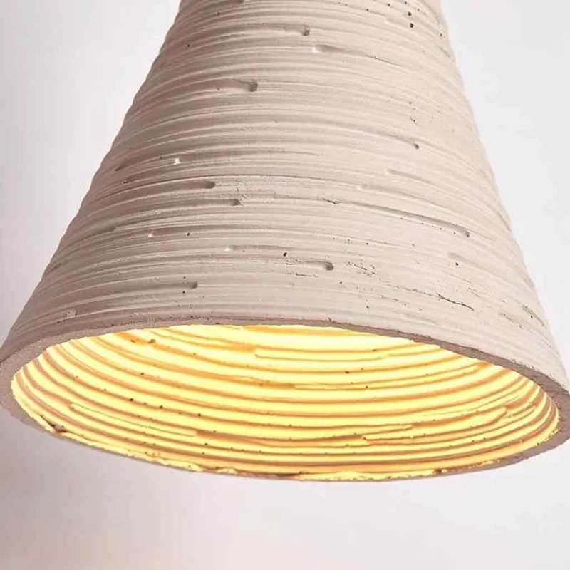 Wooden Cement Wall Lamp Japandi for Bedroom & Living Room
