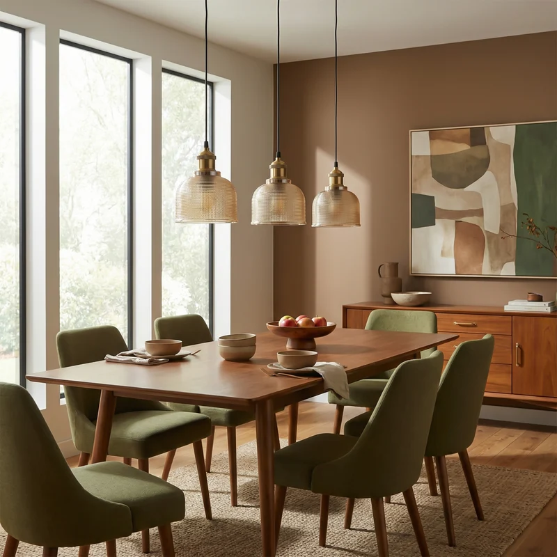 Bunte Glas-Hängeleuchte für Esszimmer – Arcanthe