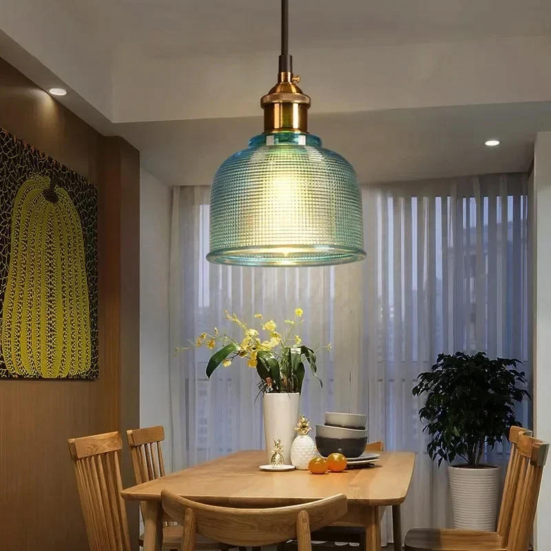 Bunte Glas-Hängeleuchte für Esszimmer – Arcanthe