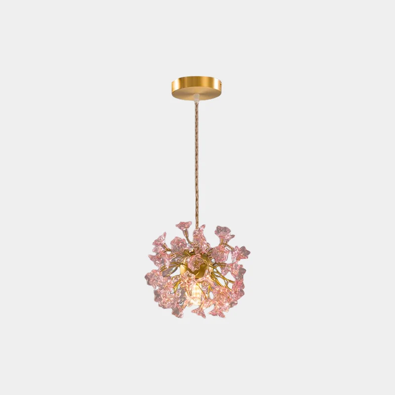 Ceiling / Pendant Light French Floral Brass Crystal