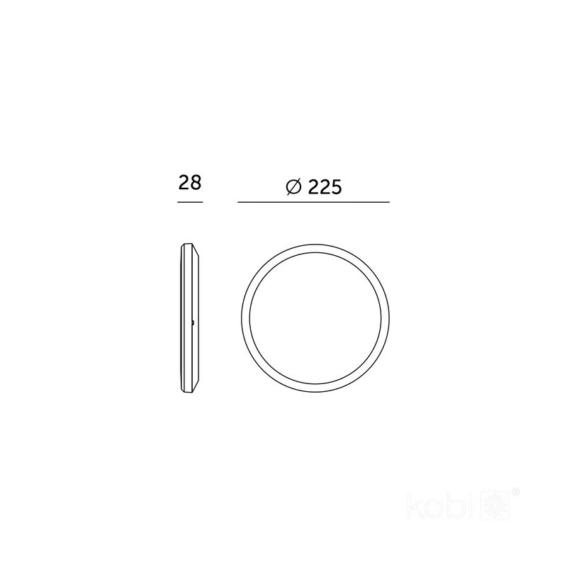 NIVERA Deckenleuchte mit Sensor | Rund | 12W | Ø225mm | Schwarz | CCT - Schalter | inkl. Fernbedienung