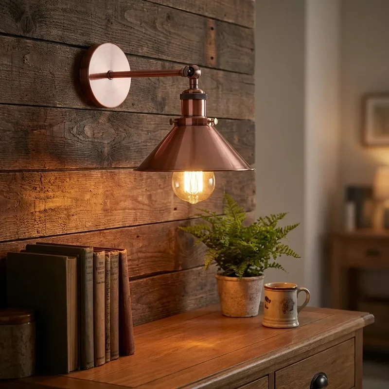 Industrie Verstellbare Wandleuchte | Retro Kegelform Wandlampe E27~3732