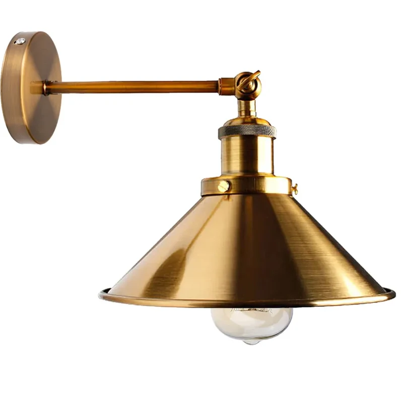 Industrie Verstellbare Wandleuchte | Retro Kegelform Wandlampe E27~3732