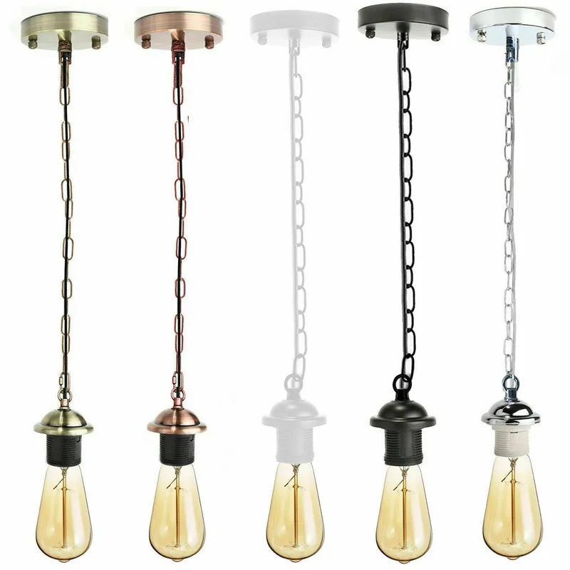 Retro Industrie Ketten Pendelleuchte E27 Fassung ~3728